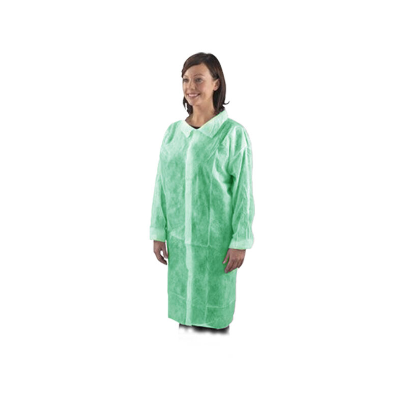 

50 uds Batas desechables polipropileno 35g verde XL sin bolsillo