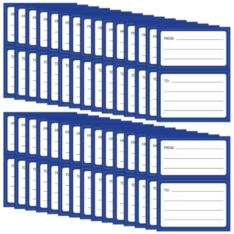 50 universelle, selbstklebende Etiketten für Postadressen, handschriftliche Adressangaben, für Kartons, Umschläge und Versandetiketten.