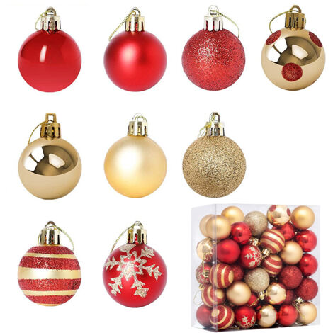 50 unzerbrechliche 4 cm Weihnachtskugeln, galvanisierte Ornamente für Bäume, Dekorationen für Verlobungen, Geburtstage und Partys