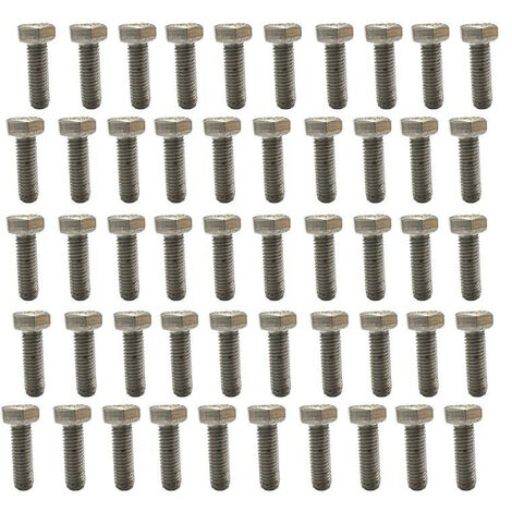 50 vis 5 x 16 mm hexagonales inox a4 aisi 316