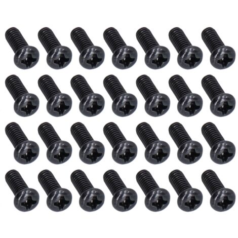 50 vis à métaux tête cylindrique M4x10 zinguées noir - boulons filetés entièrement DIN 7985 - lot de 50 pièces