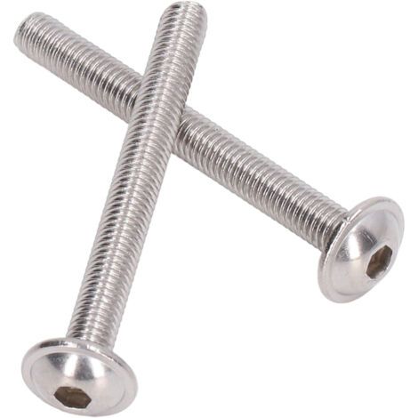 50 Vis à tête bombée inox A2-70 M5x50mm - Lot de 50 pour assemblage et bricolage
