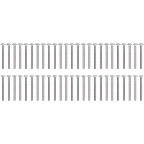 50 Vis à tête cylindrique bombée acier inoxydable A2-70 M5x50mm - Lot de 50 pièces pour fixation