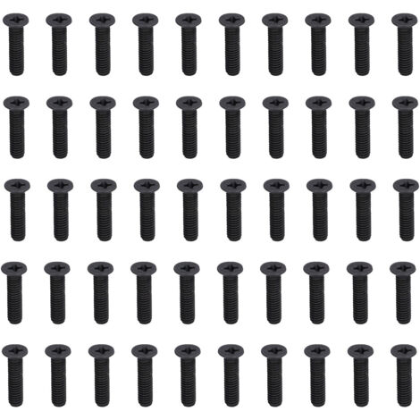 50 Vis à tête fraisée plate cruciforme M4 A2‑70 pour assemblage et réparation - Lot de 50 pièces M4x16
