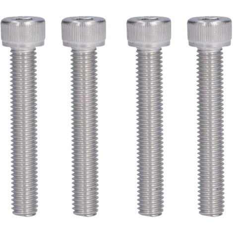 50 Vis à tête hexagonale creuse A2-70 Inox M8 x 60 mm - Filetage gros pas 1,25 mm - DIN 912 - Lot de 50 pièces