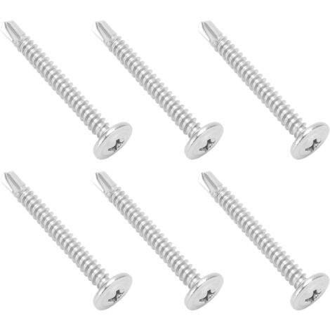 50 Vis autoforeuses en acier inoxydable 304 M4.2x38, tête fraisée à rondelle, pour fixation métallique, lot de 50