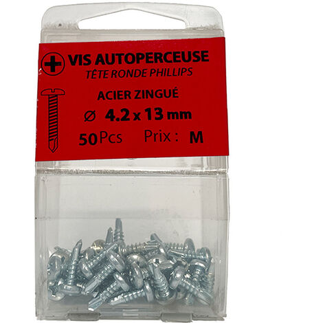 50 vis autoperceuses 4,2x13mm cylindrique PH zingué Viswood