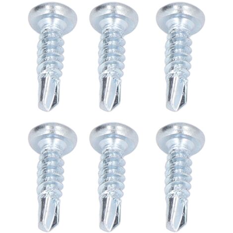 50 vis autoperceuses en acier galvanisé, tête ronde cruciforme 4,2x16mm, lot de 50 pour assemblage métallique et charpente