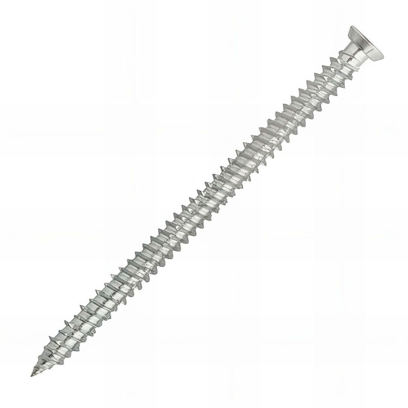 50 vis béton fixation directe spéciale huisserie, tête fraisée, TX30, zingué - 7.5 x 302 mm