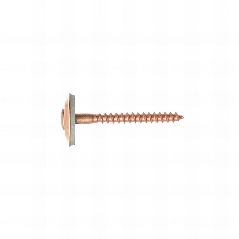 Rotofor - 50 Vis de Faitage Inox A2 Cuivree + rondelle epdm 20mm - 4.5 x 55 mm