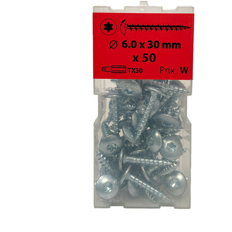 50 vis penture 6 x 30mm zingué - Viswood