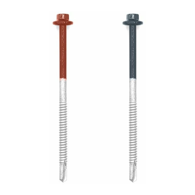 50 Vis pour support acier 6.3x115 Coloris: Rouge Tuile ral 8012 - Rouge Tuile | ral 8012