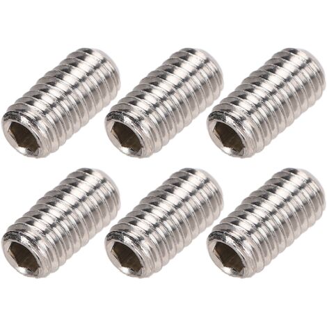 50 Vis sans tête M3x6 en acier inoxydable A2‑70, assortiment pour bricolage et assemblage, 50 pièces