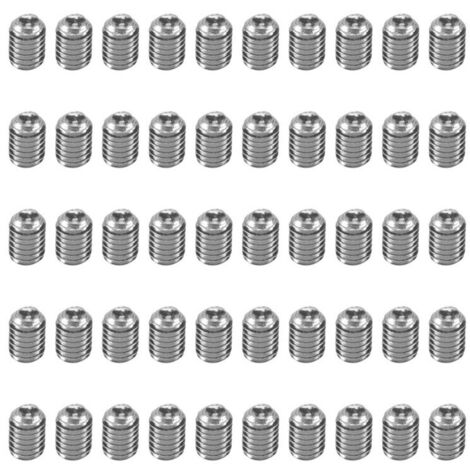 50 vis sans tête six pans creux inox M3x4mm