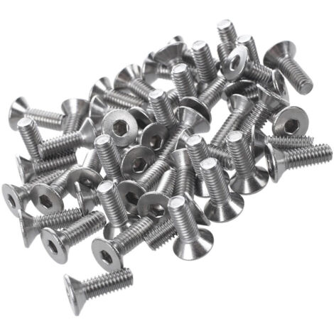 50 vis tête fraisée inox hexagonales six pans creux M4x12mm