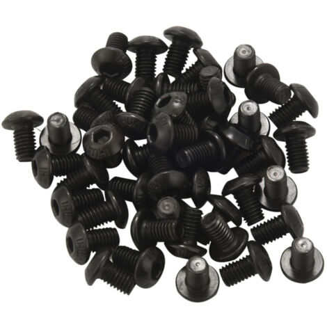 50 vis tête hexagonale bouton M5x8mm noir