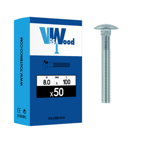 50 vis TRCC 8 X 100mm zingué - Viswood