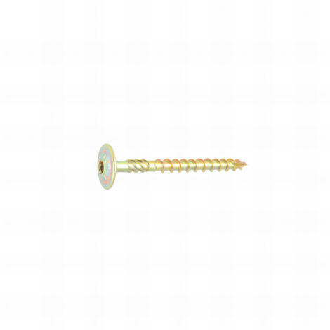 50 Vis Vking Disque Torx zingués bichromatées (jaune/or) - 10,0 mm - Diamètre 10 mm