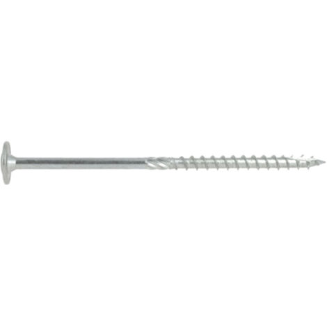 50 Vis Vking Disque Torx zingués blanc - 10,0 mm - (Embout Inclus) - Diamètre 10 mm