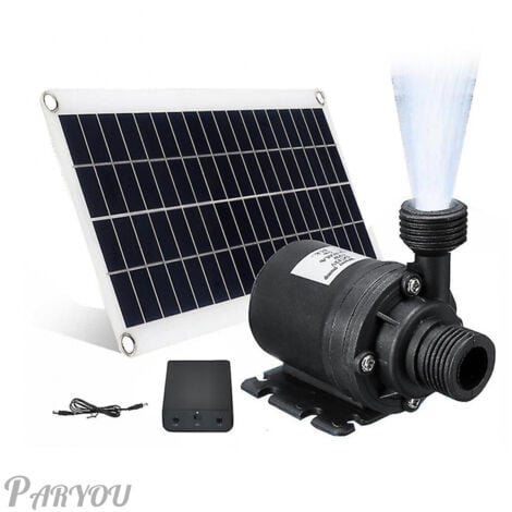 50 W 800 l/h Dc12 V Solar-Wasserpumpe, geräuscharme Solar-Wasserbrunnenpumpe, Familien-Wasserbrunnen für den Garten, Garten-Solarbrunnen im Freien, Solar-Teich-Solarpumpe für den Außenbereich