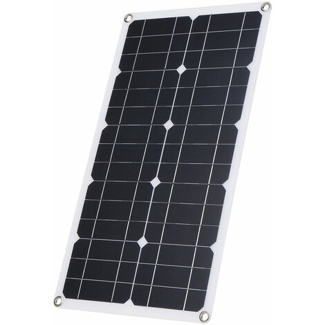 50 W DC 9 V / 18 V Flexibles Solarpanel mit USB / Typ C-Schnittstelle und Autoladegerät 10/20/30/40 / 50 A Solarladeregler IP65 Wasserdicht für Haus, Auto, Gartenboot, Innen-, Außen-, tragbares Solarp