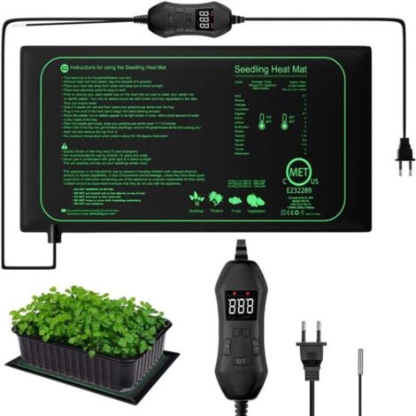 50-W-Heizmatte mit Thermostat für Sämlinge, Pflanzen, Tiere und Reptilien – sicher und langlebig