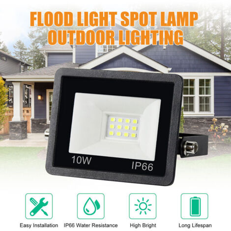 50-W-Spot-Flutlicht mit 72 LEDs, IP66-wasserbeständig, für Garten, Hof, Einfahrt, Terrasse, Deck, Zaun, 180–240 V