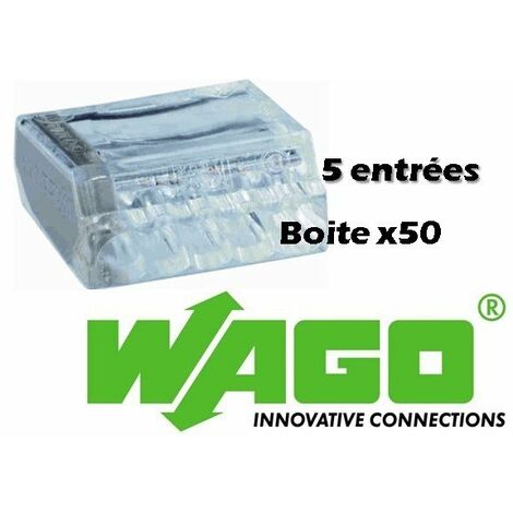50 Wago 5 Entrées, Borne De Connexion Automatique Tranparente