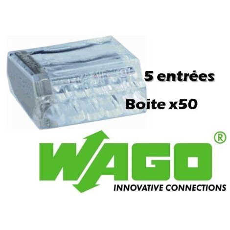 50 wago 5 entrées, borne de connexion automatique tranparente