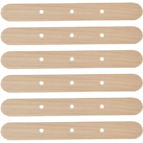 50 wiederverwendbare Dochthalter aus Birkenholz für die Kerzenherstellung, 150 x 20 mm mit 3 Löchern, praktisches Wachszubehör