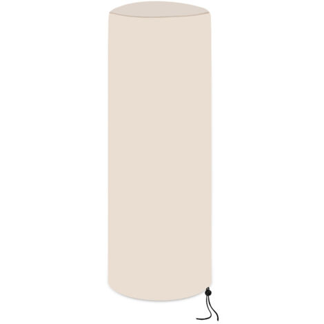 50 x 50 x 120 cm Waterproof Patio Heater Cover Breathable Oxford Fabric Outdoor Patio Heater Cover for Round Heater, Beige