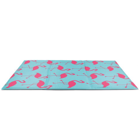 50 x 90 cm: Stay Fresh tappetino refrigerante impermeabile double face modello Fenicottero per cani
