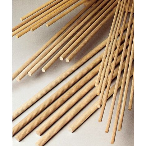 50 x bouchons en bois moleté d. 6 x 1000 mm