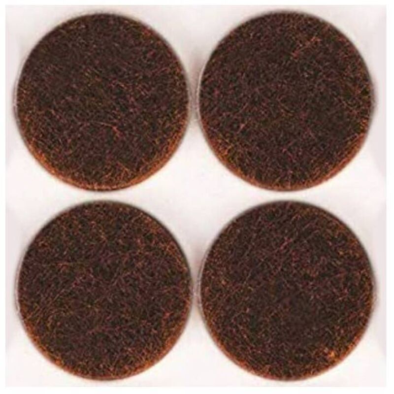 50 x fieltro adhesivo para silla marr�n D 20 mm, caja con 12 piezas