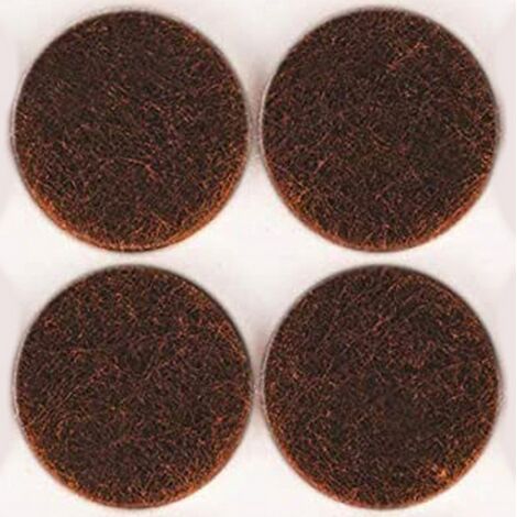 50 x FELTRINO ADESIVO SEDIA MARRONE D 30 MM CF 6 PZ