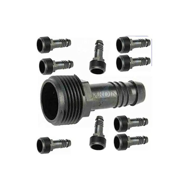 Lot de 50 Jonction 16mm x 1/2'' avec embout caoutchouc pour tuyau flexible Rain Bird spx Flex