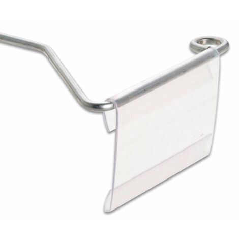 50 x PORTAPREZZO PVC P/GANCIO FIG 23 TRASP 66X50 MM