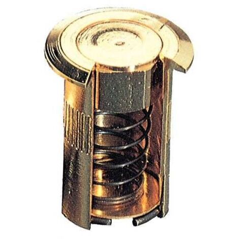 50 x POZZETTO A MOLLA OTTONE LUCIDO D  6X30 MM