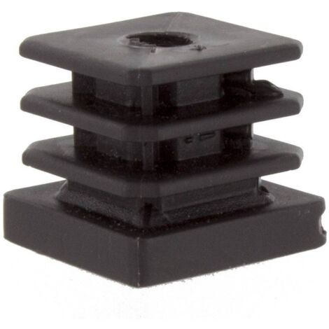 50 x PUNTALE ALETTATO 50X50 MM FORATO 10MA PLAST NERO