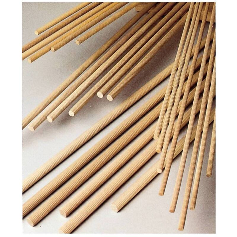 50 x bouchons en bois moleté d. 10 x 1000 mm