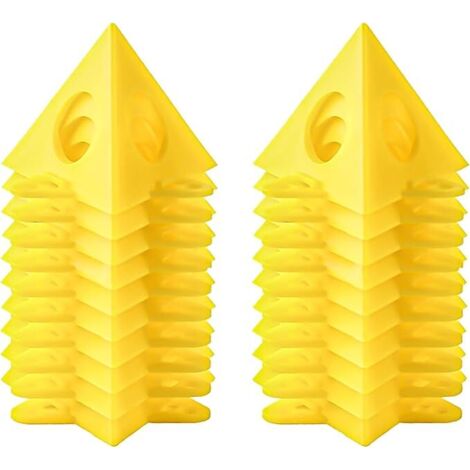 50 x Supporto piramidale per portapiramidale per pittore piramidale - cono giallo - per progetti di lavorazione del legno, strumenti per pittura, supporto per sollevamento ante armadietto in tela cono