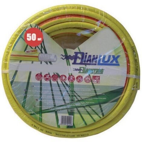 50 x TUBO DA GIARDINO GIALLO DIANLUX MT 50 Misura: 1"