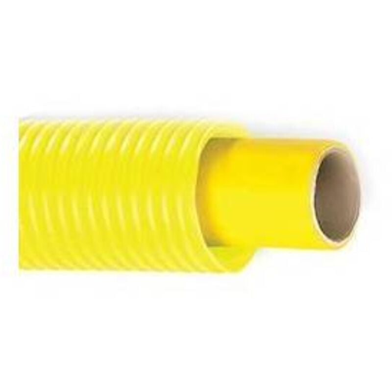 Tiemme - 50 x tuyau de gaz multicouche de couche ondulée jaune
