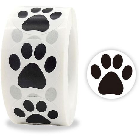 500 autocollants empreintes de pattes de chien, chat et ours pour ordinateur portable, récompense pour enseignants et élèves - A-267