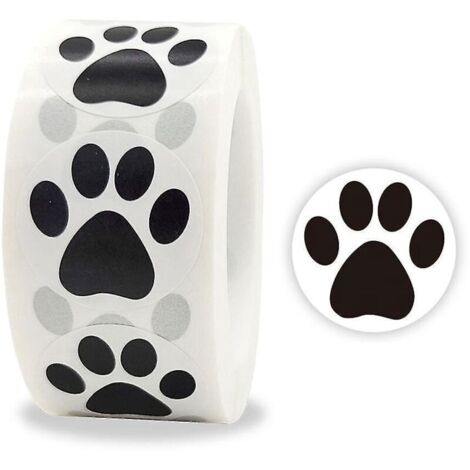 500 autocollants empreintes de pattes de chien, chat et ours pour ordinateur portable, récompense pour enseignants et élèves - A-267