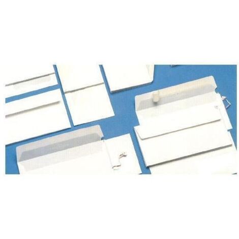 500 BUSTE BIANCHE 110X230MM 90GR C/FINESTRA FSC STRIP LASER BLASETTI [0157]