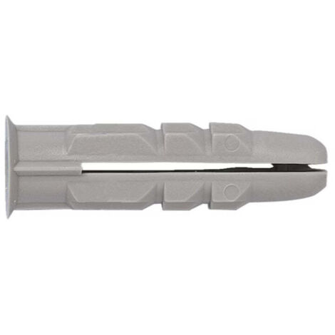 500 Chevilles PLX 6 x 28 cm, Grise - Fixation Solide en Nylon pour Brique, Béton et Plâtre