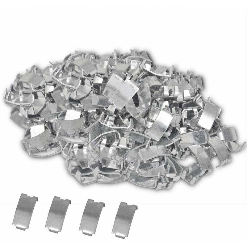 

500 clips cola de milano para cable concertina de acero galvanizado