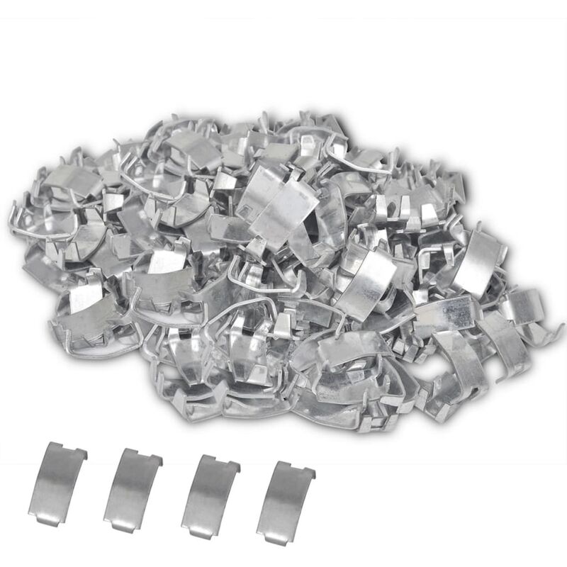 

500 clips cola de milano para cable concertina de acero galvanizado
