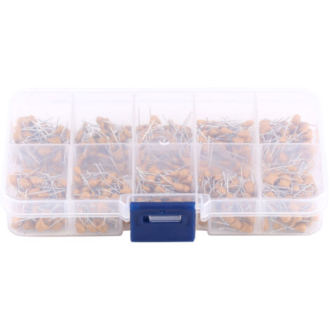 500 condensateurs céramiques multicouches monolithiques (10 valeurs : 0,1 µF à 10 µF) avec boîte de rangement